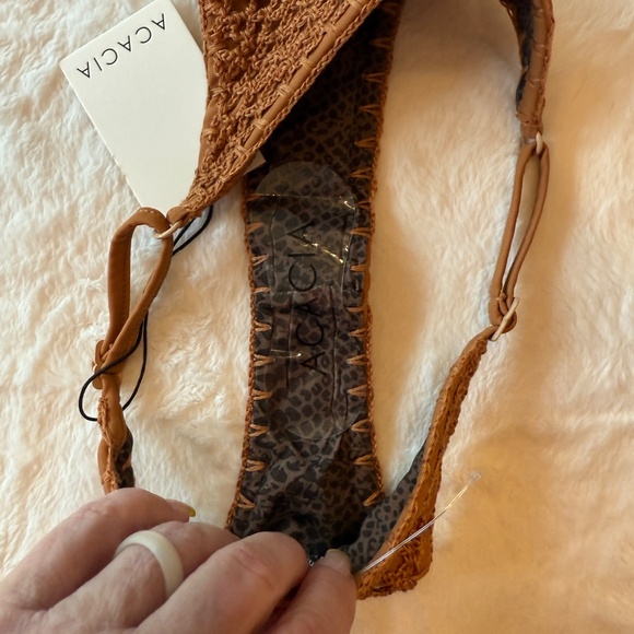 New! Acacia Neema Crochet Bikini Bottom in Tobacco 45548 - Picture 7 of 9